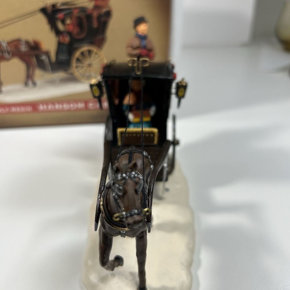 Lemax Hansom Cab Horse and Carriage Village Collection 2000 #03329 with Box‎ - Picture 4 of 14